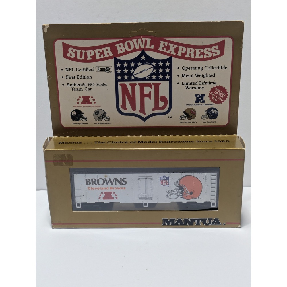 Mantua NFL Super Bowl Express Cleveland Browns HO Scale Team Car First Edition